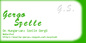 gergo szelle business card